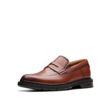 Clarks Mens Burchill Penny Loafer Tan Leather 10.5
