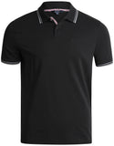 Ben Sherman Mens Polo Shirts - Regular Fit 2-Button Cotton Short Sleeve Work Shirts - Polo Shirts for Men (Sizes: S-XL) Size Small Midnight